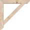 Ekena Millwork Traditional Slat Smooth Bracket w/ Offset Brace, Douglas Fir, 5 1/2"W x 32"D x 32"H BKT0604X32X32TRA06SDF - alternate 3